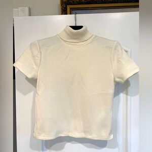 Zara turtle neck short sleeve shirt
